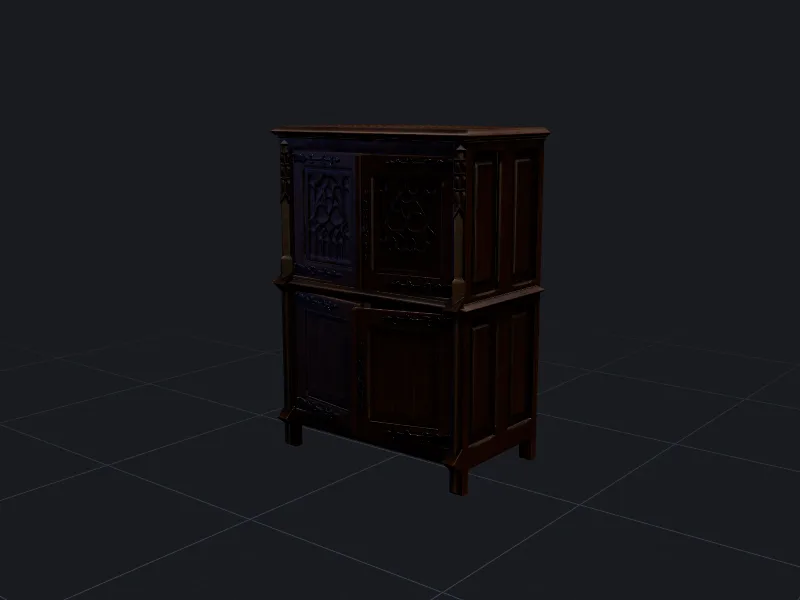 Gothic cabinet 3D model