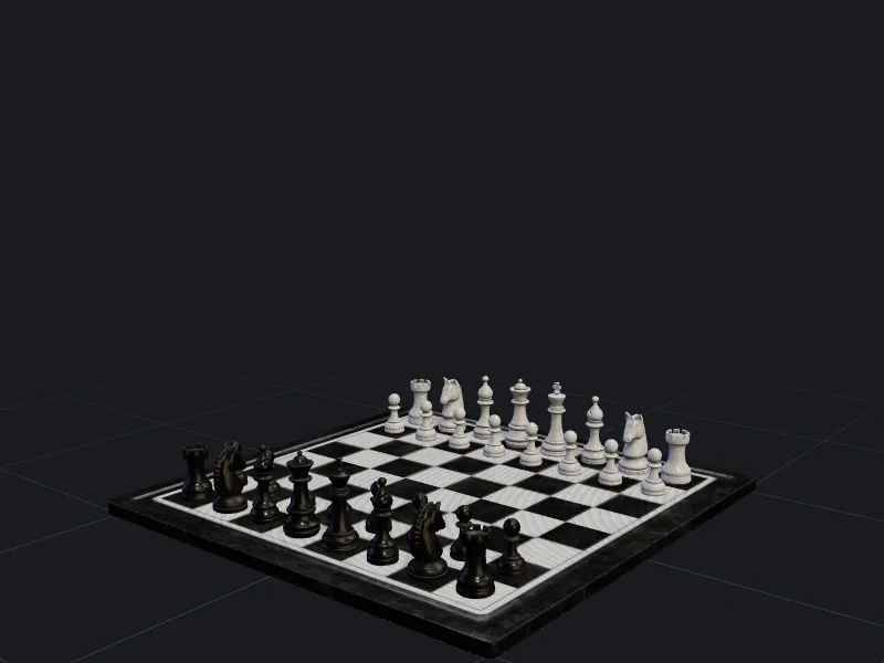 Marble chess set 3D model