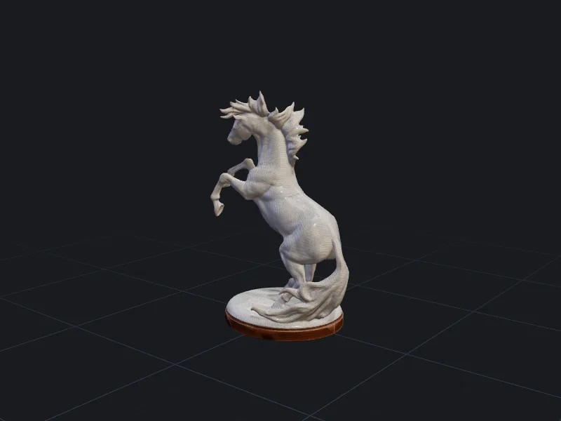 Porcelain horse figurine 3D model