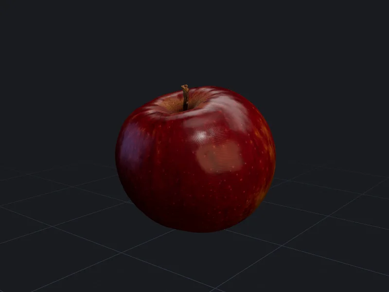 Red apple 3D model