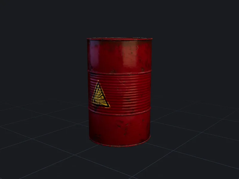 Red oil drum 3D model