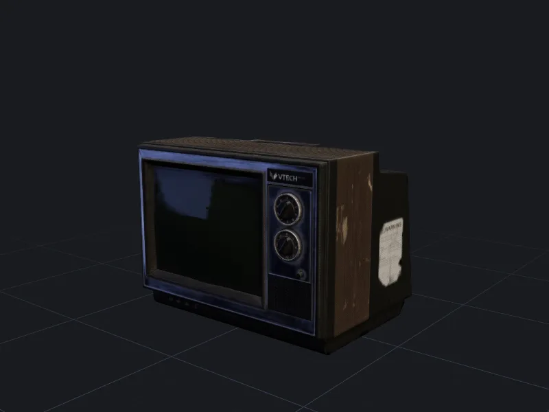 Vintage CRT television 3D model