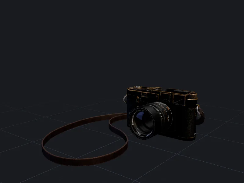 Vintage rangefinder camera 3D model