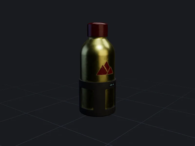 Metallic water bottle 3D model